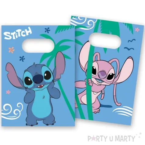 torebki papierowe stitch i angel niebieski procos 16 x 22 cm 4 szt