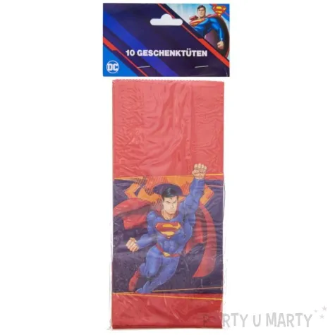 torebki papierowe superman shield of justice party factory 20x10 cm 10 szt