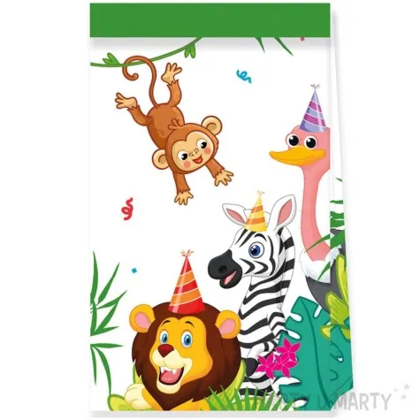 torebki papierowe zwierzeta safar procos 22x13 5 cm 4 szt