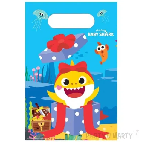 torebki prezentowe baby shark amscan 8 szt