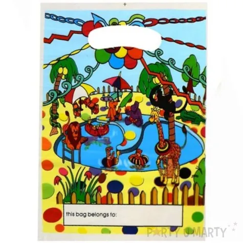 torebki prezentowe party na basenie kolorowe foliowe godan 10 sztuk