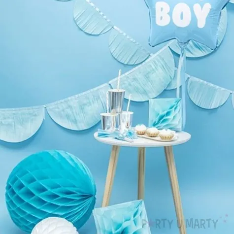 trabki papierowe horn fredzle blekitne partydeco 6 szt