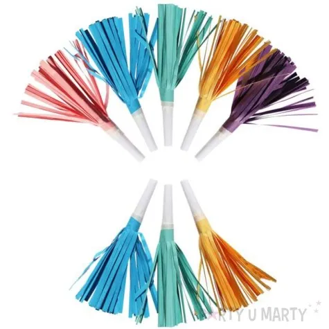 trabki papierowe horn fredzle rainbow cloud mix amscan 8 szt