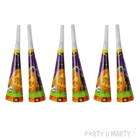 trabki papierowe horn halloween 6 szt