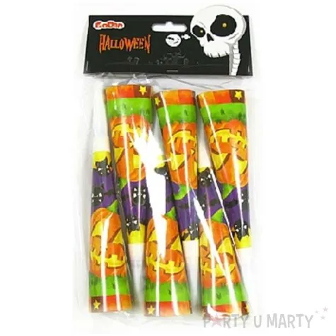 trabki papierowe horn halloween 6 szt