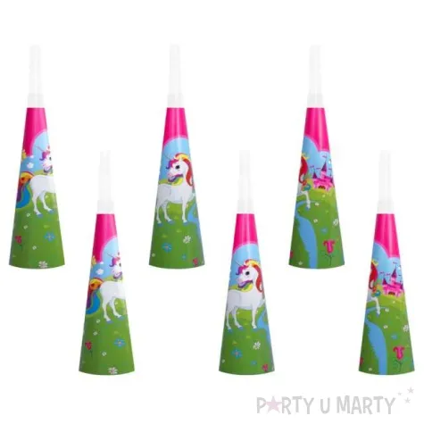 trabki papierowe horn jednorozec partypal 6 szt