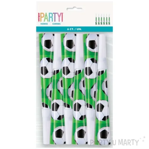 trabki papierowe horn pilka nozna zielony unique 6 szt