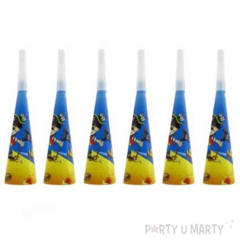 trabki papierowe horn piraci 6 szt