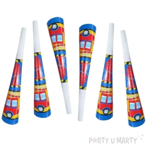 trabki papierowe horn straz pozarna 6 szt