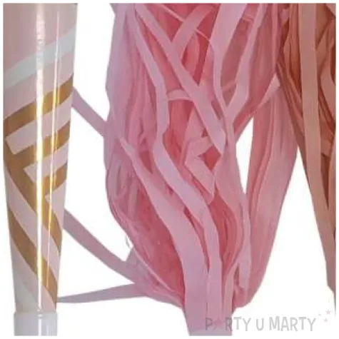 trabki papierowe szampanska impreza rozowe zloto amscan 8 szt