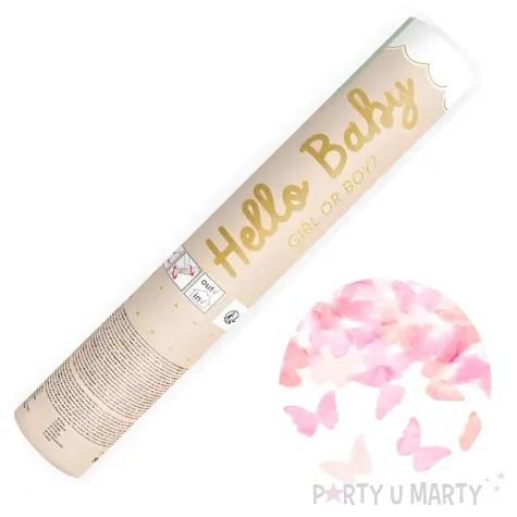 tuba strzelaj ca konfetti girl or boy dziewczynka r owy partydeco 20 cm