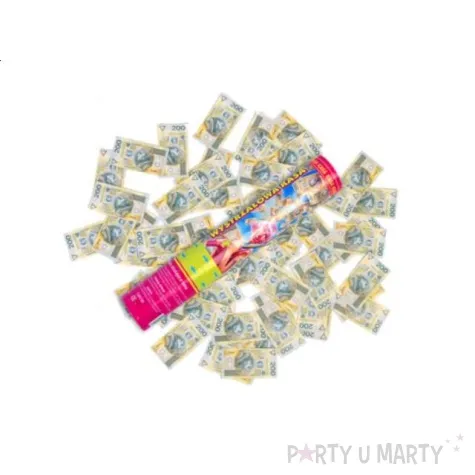 tuba strzelajaca banknoty 200 pln 30 cm