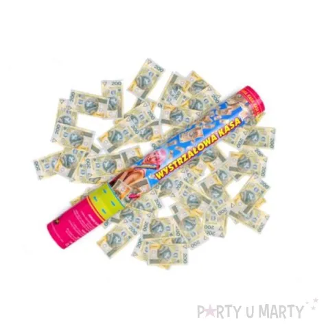 tuba strzelajaca banknoty 200 pln 40 cm