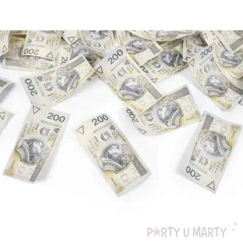 tuba strzelajaca banknoty 200 pln papier partydeco 60 cm