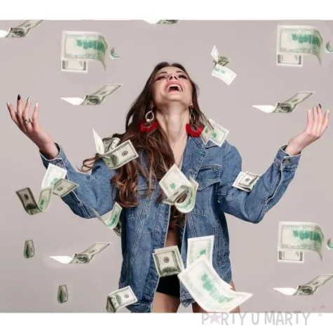 tuba strzelajaca banknoty 200 pln papier partydeco 80 cm