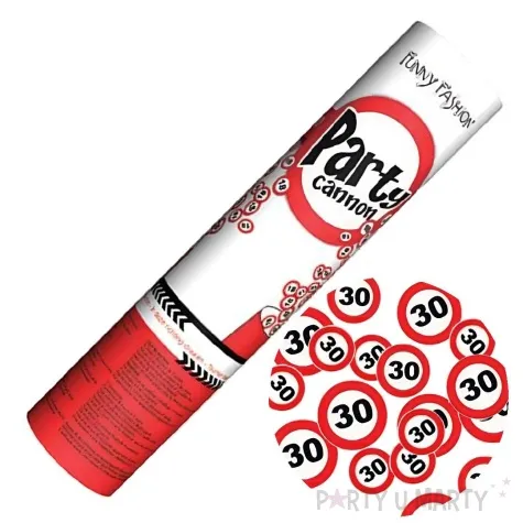 tuba strzelajaca konfetti 30 urodziny traffic birthday funny fashion 20 cm