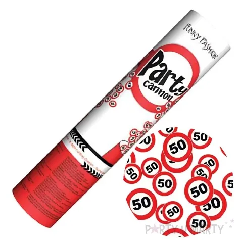 tuba strzelajaca konfetti 50 urodziny traffic birthday funny fashion 20 cm