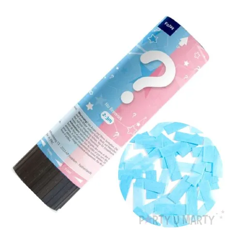 tuba strzelajaca konfetti boy or girl chlopiec blekitny folat 15 cm