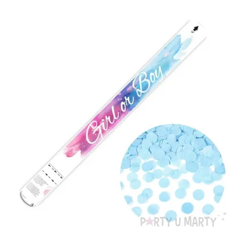 tuba strzelajaca konfetti boy or girl niebieska folat 57 cm