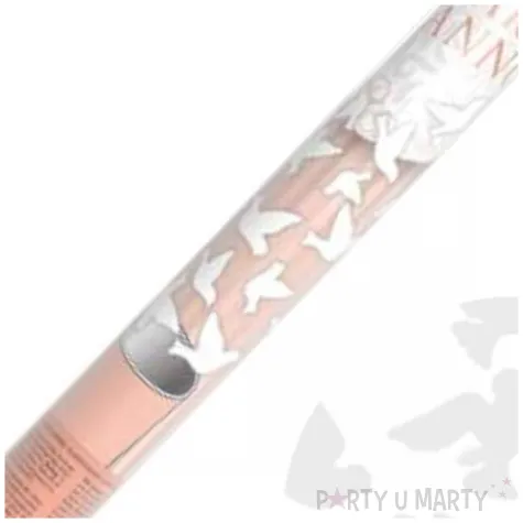 tuba strzelajaca konfetti golebie biale funny fashion 60 cm