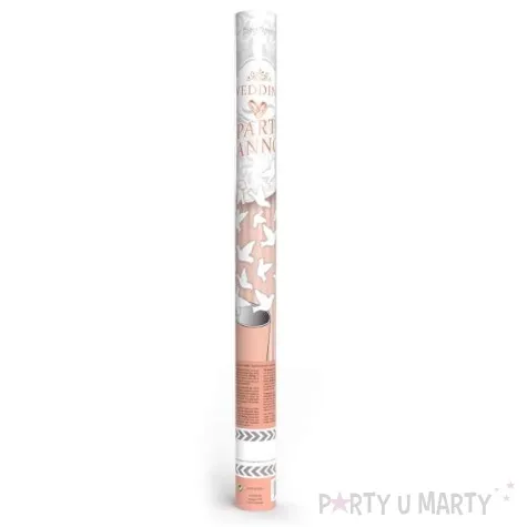 tuba strzelajaca konfetti golebie biale funny fashion 60 cm