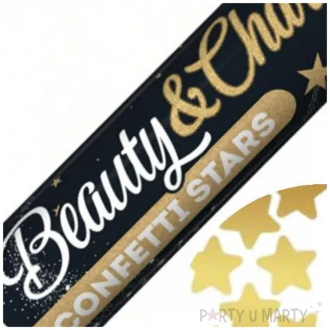 tuba strzelajaca konfetti gwiazdki zloty godan 30 cm