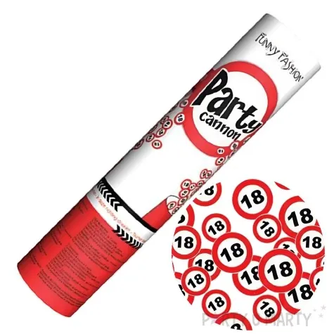 tuba strzelajaca konfetti kolka 18 urodziny traffic birthday funny fashion 20 cm