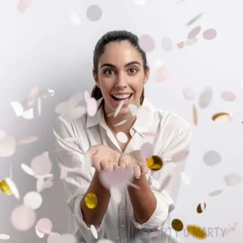 tuba strzelajaca konfetti kolka bialy amscan 28 cm