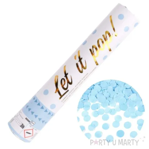 tuba strzelajaca konfetti kolka blekitny amscan 28 cm