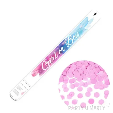 tuba strzelajaca konfetti kolka boy or girl dziewczynka rozowa folat 57 cm