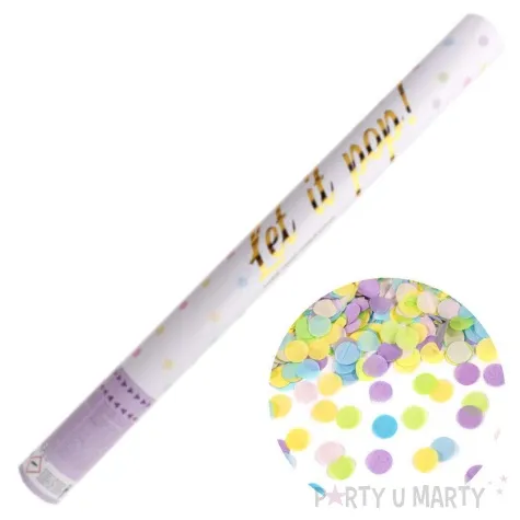 tuba strzelajaca konfetti kolka mix pastelowy amscan 60 cm