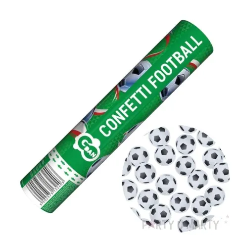 tuba strzelajaca konfetti kolka pilka nozna bialo czarne godan 30 cm