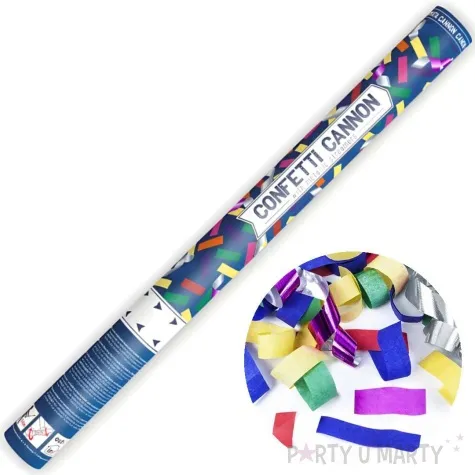 tuba strzelajaca konfetti paski i serpentyny mix partydeco 60 cm
