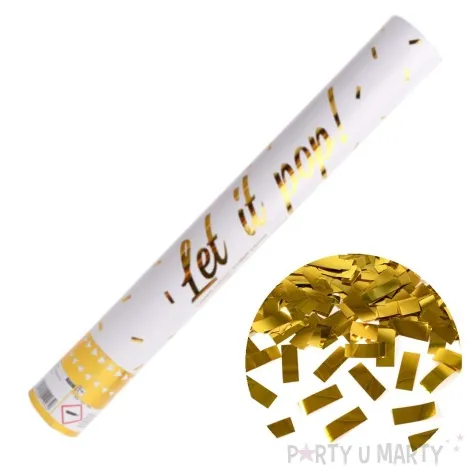 tuba strzelajaca konfetti paski zloty amscan 40 cm