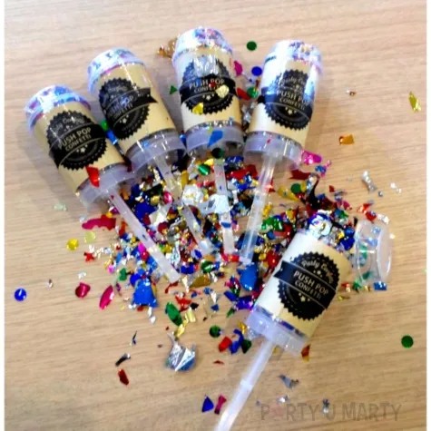tuba strzelajaca konfetti push pop mix triplex 9 cm