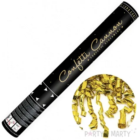 tuba strzelajaca konfetti serpentyny zloty partydeco 40 cm