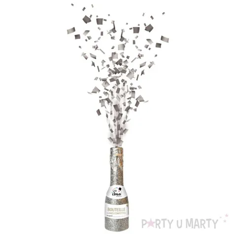 tuba strzelajaca konfetti szampan serpentyny srebrny ptitclown 16 cm