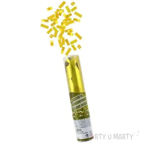 tuba strzelajaca konfetti zlote godan 20 cm