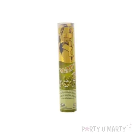 tuba strzelajaca konfetti zlote godan 20 cm