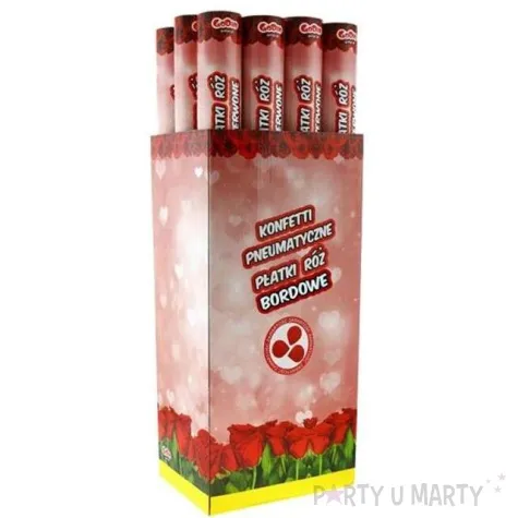 tuba strzelajaca platki roz bordowe 60 cm