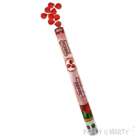 tuba strzelajaca platki roz czerwone 60 cm