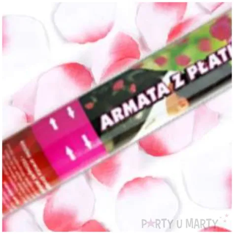 tuba strzelajaca platki roz rozowe 30 cm