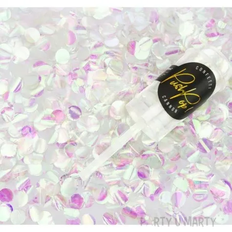 tuba strzelajaca push pop konfetti opalizujace partydeco 18 cm
