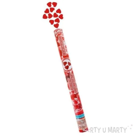 tuba strzelajaca serca czerwone 60 cm