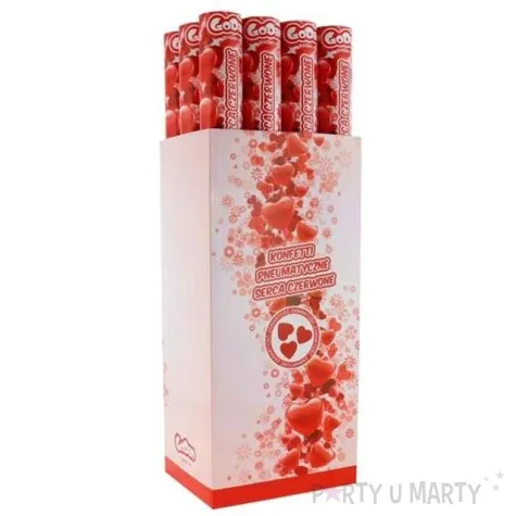 tuba strzelajaca serca czerwone 60 cm