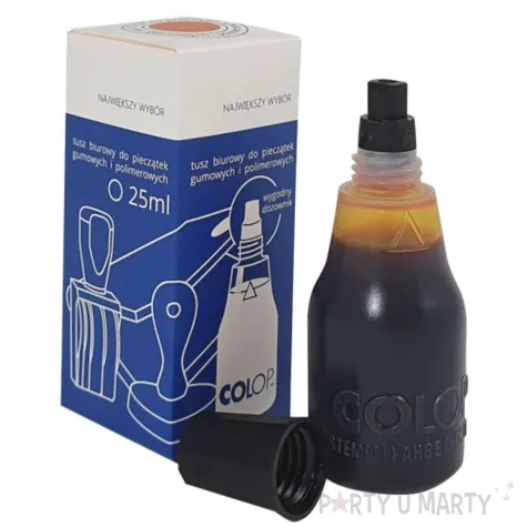 tusz do stempli kolory swiata pomaranczowy wodny 25 ml colop