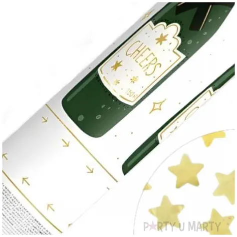 uba strzelajaca konfetti szampan gwiazdki zloty partydeco 20 cm