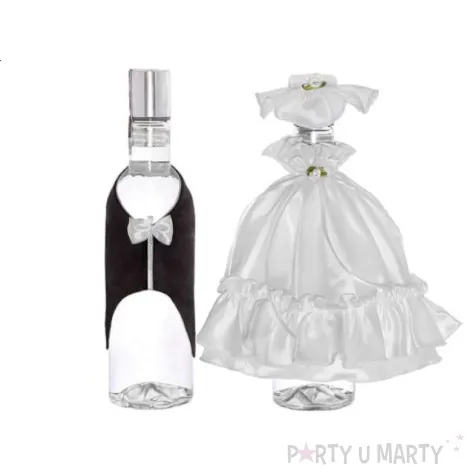 ubranka na butelke wodki bialy 1op