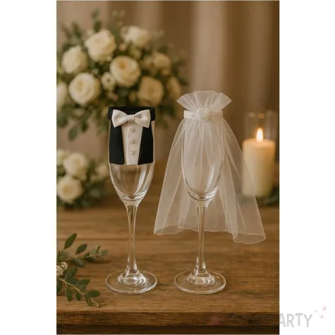 ubranka na kieliszki partydeco