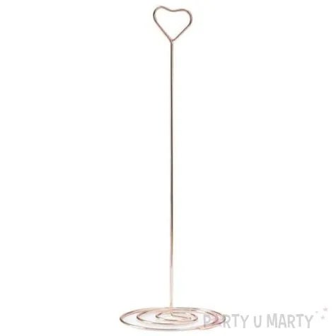 uchwyt serce na numerki rozowe zloto godan